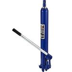 VEVOR Hydraulic Long Ram Jack, 8 Tons/17363 lbs Capacity, with Single Piston Pump and Clevis Base, Manual Cherry Picker with Handle, for Garage/Shop Cranes, Engine Lift Hoist, Blue