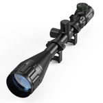 UUQ 6-24x50 Rifle Scope -for Hunting, Shotguns, and High-Powered, Long-Range Shooting with Rimfire, Pellets and Air Guns. Includes Illuminated Red/Green Reticle, Long Eye Relief with 20mm Mount