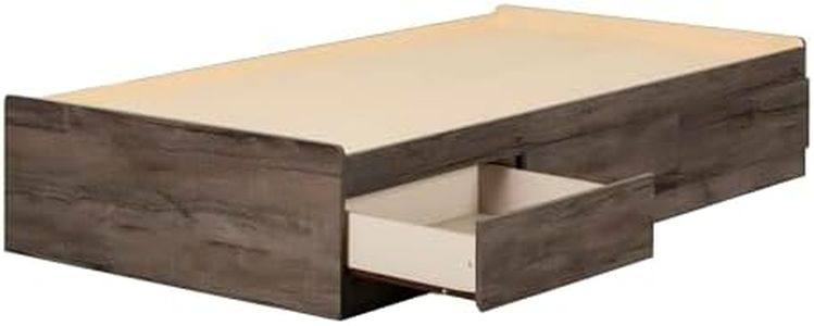 South Shore Hazen Mates Bed with 3 Drawers, Twin, Fall Oak
