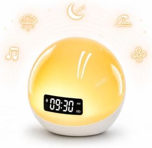 MuGo Baby Sound Machine – 44 Soothing Sounds, Sunrise Alarm Clock, White Noise Machine for Sleeping, 10-Color Night Light with App & Timer, Portable Sleep Aid –Ideal Gift for Home, Nursery (USB)