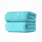 FLAROVAN Luxury Bath Towels Large - Quick Dry Bath Towel Set Bathroom Towels Sets Bathroom Bath Sheet, Bath Towels Large 2 Pk 28 x 56 inc(Turquoise)