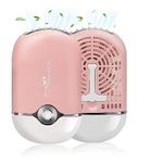 GoLashFun Eyelash Fan USB Rechargeable Mini Lash Fan with Built-in Sponge Portable Lash Fan Dryer for Eyelash Extensions (Pink)