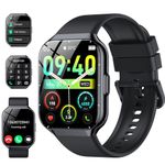 Smart Watch for Men Women (Answer/Make Call), 1.96" Smart Watches, IP68 Waterproof Fitness Tracker, 112+ Sport Modes, Pedometer, Heart Rate and Sleep Monitor, Smartwatch for Android iOS, Black