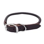 Coastal Pet Products 2208 Leather Latigo Round Dog Collar, 1 by 24 Inch