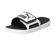 Puma Unisex Adults Royalcat Comfort Slide Sandals, Puma White-Puma Black, 10 UK