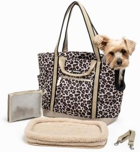 Cleverpup Transit Tote Dog Carrier 4-Piece Set - Medium, Leopard