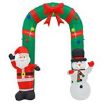 Large Inflatable Christmas Decoration Light Up Home/Commercial Use 8ft Santa Snowman Arch