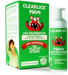 Clearlice Lice Treatment Foam for Kids & Adults – Extra Strength Natural Enzyme Formula – Guaranteed to Remove Lice Nits Eggs in 1 Hour - Non-Toxic & Made in USA (5 Oz)