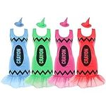 Ladies Pink Crayon Fancy Dress Costume - Medium - Glitz & Glitter Dress Perfect For World Book Day School Book Week Teacher Costume