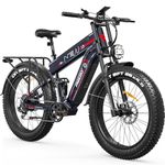 FREESKY 2026 Alaska Pro Dual Battery Electric Bike for Adults, 48V 45AH 200 Miles Long Range Dirt E Bike, 26" Fat Tire Fast Mountain EBike, Full Suspension & Hydraulic Brakes UL 2849 Certified by TÜV