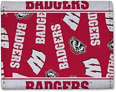 Rico Industries NCAA Wisconsin Badgers Canvas Trifold Wallet - Great Accessory