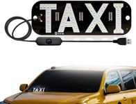 YSY Juren 1pcs Taxi Sign Light USB On/Off Button, Bright Taxi LED Sign, Suction Cup Window Placement for Taxi Car (White)