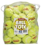 Tourna Pressureless Tennis Balls with Vinyl Tote (45 pack of balls)