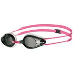 Arena Tracks Racing Goggles, Unisex Adult Pool Goggles with UV Protection, 4 Interchangeable Nose Bridges, Silicone Seals, Lenses with an Anti-Fog Treatment