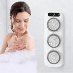 Electric Back Scrubber for Shower, Wall Mounted Electric Shower Back Scrubber, Dry Brushing Body Brush for Bathing, Cleansing, Exfoliating and Massaing, with 3 Spin Skin Bath Brush Heads