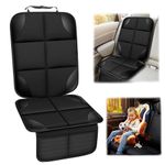 Wisebom Car Seat Protector, Baby Car Seat Cover with Organizer Pockets, Kids Car Seat Accessories, Non-Slip Waterproof Car Seat Protectors for Child Seats - Fits Isofix