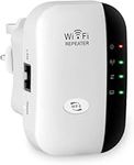 WiFi Range Extender, WiFi Signal Booster to 3000sq.ft and30+ Devices, Wireless Signal Amplifier 2.4GHz 300Mbps Band up to Internet Range Booster with Integrated Antennas LAN Port, Easy Setup