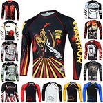 Roar BJJ Rash Guards MMA Grappling Jiu Jitsu Training No Gi Fight Wear Shirt, Battle, Medium