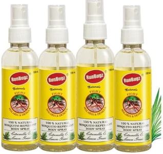 RunBugz Natural Mosquito Repellent Body Spray with Citronella and Lemon Grass – 100 ml (Pack of 4)