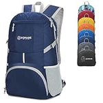 ZOMAKE 35L Lightweight Foldable Backpack - Packable Foldable Rucksack,Packable Backpcks Walking Rucksacks Travel Daypack Water Resistant For Men Women Outdoor Hiking(Navy Blue)