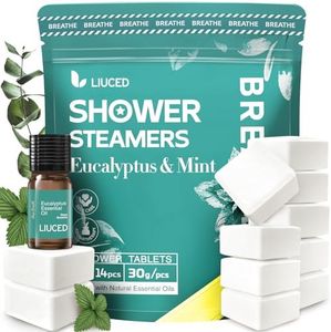 14+1 Shower Steamers - 14 Pack Eucalyptus & Mint Shower Bombs Aromatherapy and 5ml Natural Eucalyptus Essential Oils, Eucalyptus for Shower, Birthday Gifts for Women Mom