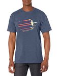 STAR WARS Men's Rebel Flyby Graphic T-Shirt, Navy HTR, XX-Large