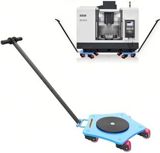 ANTEQUIP Machine Skates, 8800lbs Heavy Duty Machinery Mover with 5 PU Swivel Rollers, 360° Rotating Equipment Moving Skate for CNC Machines, Warehouses, Workshops