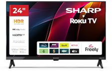 Sharp 24-inch HD Ready Frameless LED Roku Smart TV HDR10 HDMI ARC Freely included 24HD2325K (HD Series)