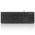 Perixx PERIBOARD-513 Wired USB Keyboard with Touchpad and with 10 Hot Keys, Black, UK Layout