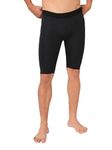 TECHNOSPORT Mens Compression Tights for Gym, Running, Cycling, Swimming, Workout & Athletic Activities - (MIOR59BLK_Black_L)