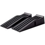 Cartrend 10639 Car Ramp Set 3 Tonnes up to 235 mm Lifting Platform Plastic Car Ramp with Override Protection 2 Pieces, Black