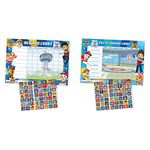 Paper Projects 01.70.30.024 Paw Patrol Everyday Reward Chart and 56 Sparkly Stickers, 29.7cm x 42cm & 01.70.30.025 Paw Patrol Potty and Toilet Training Reward Chart and Stickers, 29.7cm x 42cm