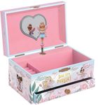 Giggle & Honey Musical Fairy Jewelry Box for Girls - Kids Music Box with Spinning Fairy and Mirror, Princess Gifts for Little Girls, Jewelry Boxes, Childrens Birthday Gift - Ages 3-10, Pink