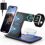 Wireless Charger, 3 in 1 Fast Wireless Charging Station, Wireless Charger Stand for 14/13/12/11/Pro/Max/XS/XR/X/8 Plus/8, Apple Watch 8/7/6/5/4/3/2/SE, for AirPods 3/2/Pro