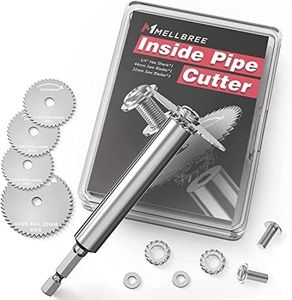 Inside Pipe Cutter, Mellbree 1/4" Hex Shank PVC Plumbing Inside Cutter Internal Plastic Pipe Cutter Set (32mm Saw Blades*3, 44mm Saw Blades*1）