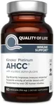 Quality of Life Premium Kinoko Platinum AHCC Herbal Supplement, 750mg of AHCC per Capsule, for Immune Support, Liver Function, Maintains Natural Killer Cell Activity, 1 Pack, 60 Veggie Capsules