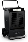 Klarstein DuraDry 90L Dehumidifier - High Efficiency, Auto Defrost, 24h Operation, Portable with Wheels & Handles, Ideal for Basements, Warehouses, Workshops, Large Areas 70-120m², ≤58dB Noise Level