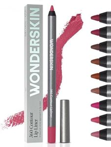 Wonderskin Lip Liner Pencil - 360 Contour Lipliner, Long Lasting, Sharpenable, Waterproof and Transfer-Proof Nude Lip Liner Pencil (Rosewood)