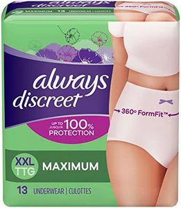 Always Discreet, Incontinence Underwear for Women, Maximum, XXL, 13 Count