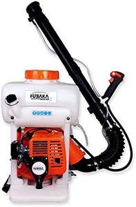 FUJIAKA MYSTER, Petrol Engine Operated-1.25kW 42.7 CC-2 Stroke, Backpack Knapsack Agricultural Power Blower Sprayer Pump, Cold Fogger, Mist Blower, 14 Litre, White & Orange (Pack of 1)