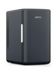 AstroAI Mini Fridge 2.0 Gen, 6 Liter/8 Cans Makeup Skincare Small Fridge 110V AC/ 12V DC Portable Thermoelectric Cooler and Warmer Little Tiny Fridge for Bedroom, Cosmetics,Car (Dark Grey)