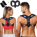 LOW&EE Back Posture Corrector – Breathable Adjustable Back Corrector – Posture Corrector for Men and Women – Back Corrector – Includes 2 Protective Pads
