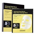 COSRX Advanced Snail Mucin Glass Glow Hydrogel Face Masks Skincare, Collagen Mask, Overnight Peel Off Korean Face Mask for Hydration Boost, Glass Skin Face Mask Korean Skincare, Pack of 3