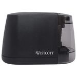 Westcott iPoint Duo™ Dual-Powered Battery & Electric Pencil Sharpener, Black