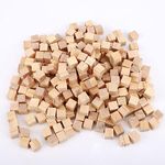 300pcs Square Wood Blocks, 0.4 Inch Unfinished Wood Cubes Wooden Natural Blocks for Arts and Crafts, Puzzle Making, and DIY Projects