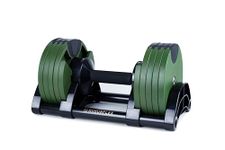 NUOBELL adjustable dumbbell by ROBURFLEX for Workout Strength Training Fitness Home Gym - (Single) (Army Green - 40lb)