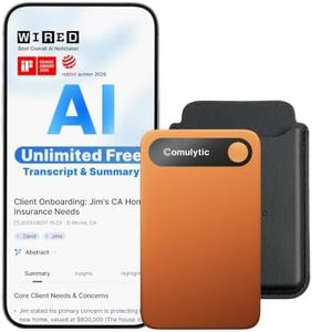 Comulytic Note Pro AI Voice Recorder, Unlimited Transcribe & Summarize, One Tap Recording Device with AI Note Taking, Support 113 Languages, 64GB, Audio Recorder for Calls, Meetings, Lectures, Orange