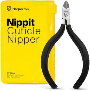 Harperton Cuticle Trimmer - Full Jaw Nipper and Trimmer, Non-Slip Cuticle Nipper Stainless Steel Cutter Fingernails and Toenails