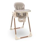 Venture Flare Baby High Chair, High Chairs for Babies and Toddlers with Adjustable Height and Backrest, Portable Baby Chair, Foldable High Chair, Easy Clean, Compact Easy to Store, 6 Months + (Beige)
