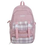 WALSON 30 L Casual Korean Backpack for College & School | 2 Compartment, Large Capacity & Water Resistant Backpack | Unisex Travel Standard Backpack (Pink)